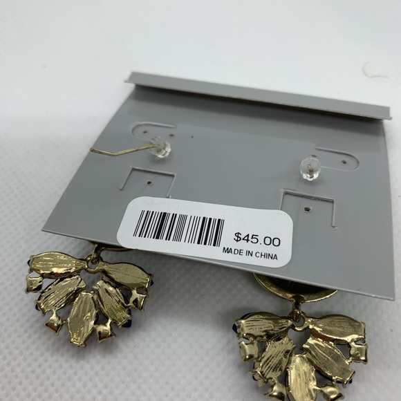 LYDELL CUBIC ZIRCONIA Lapis EARRINGS - Picture 4 of 4